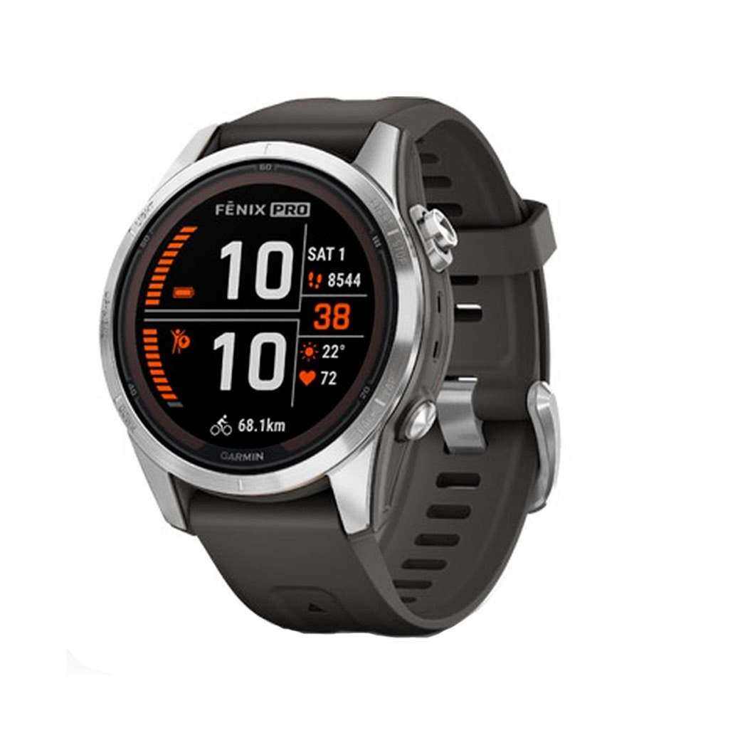 Спортивний годинник Garmin Fenix 7S Pro Solar Silver w. Graphite Band (010-02776-00/01)